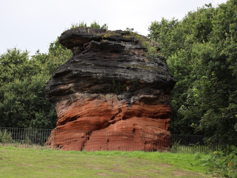The Hemlock Stone, a sandstone pillar on Stapleford Hill