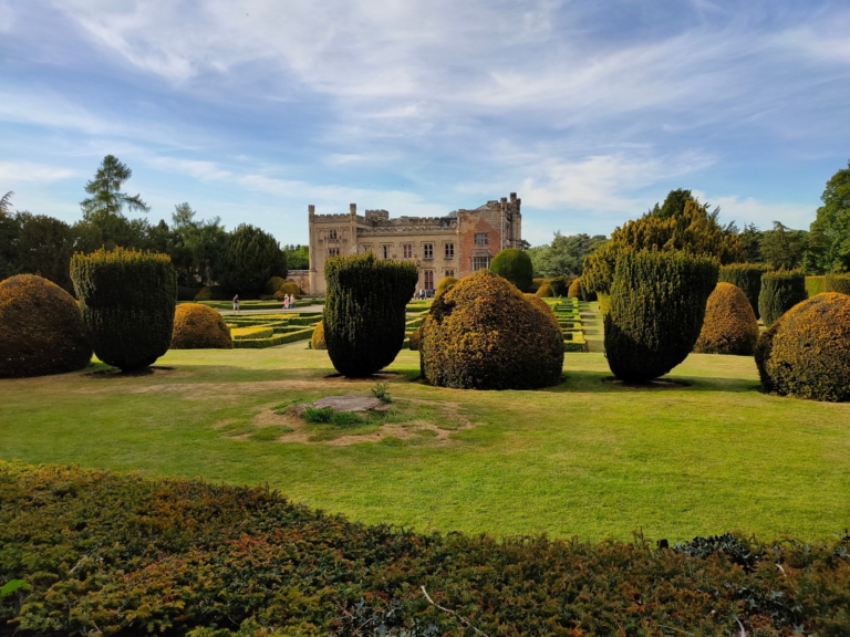 Topiary gardens in front of Elvaston Castle